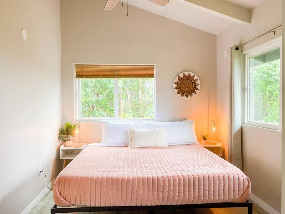 Hibiscus Hale, Full Kitchen, King Bed, Parking Apartment Keaau Bagian luar foto